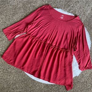 EVRI Top Stretch Mauve Womens Size 2X